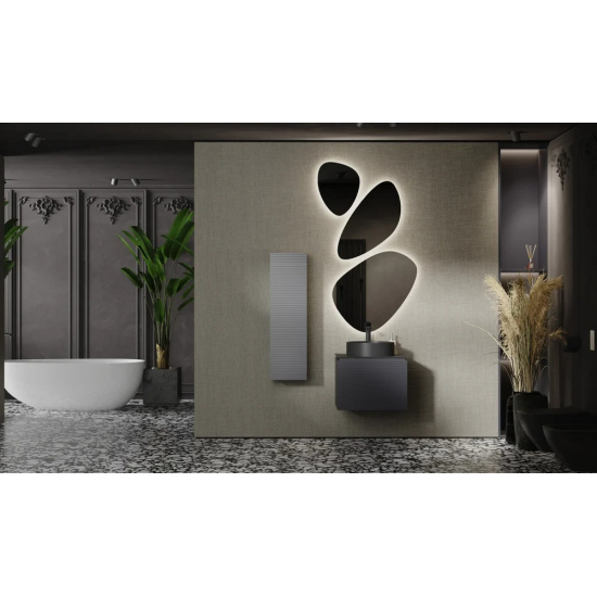 Тумба с раковиной JORNO Stone 60 антрацит