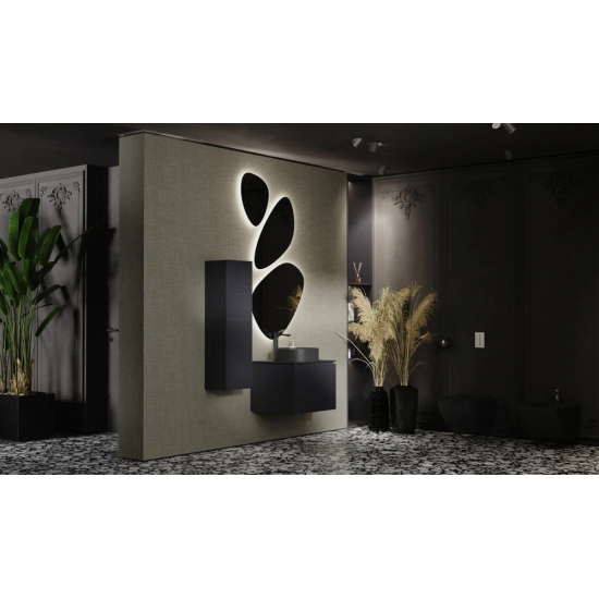 Тумба с раковиной JORNO Stone 60 антрацит