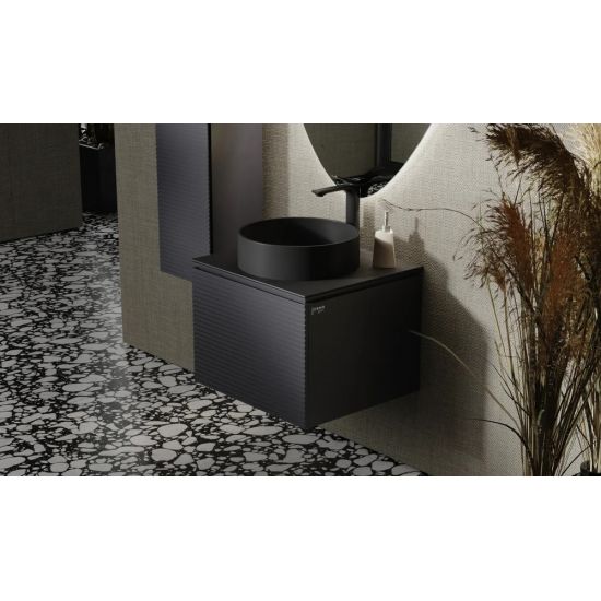 Тумба с раковиной JORNO Stone 60 антрацит