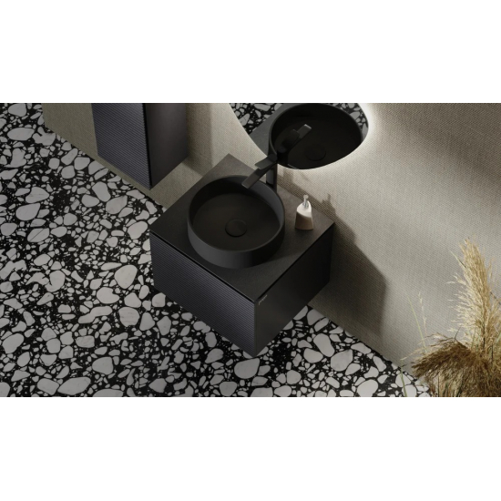 Тумба с раковиной JORNO Stone 60 антрацит