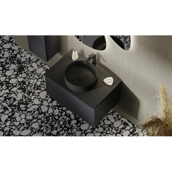 Тумба с раковиной JORNO Stone 80 антрацит