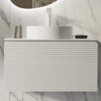 Тумба с раковиной JORNO Stone 80 белая