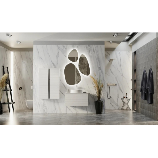 Тумба с раковиной JORNO Stone 80 белая