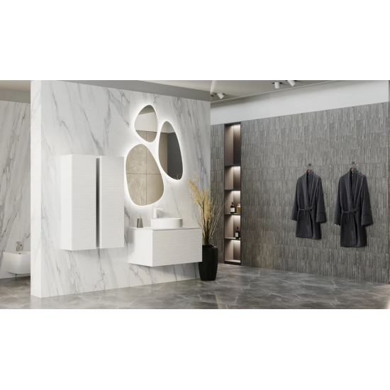 Тумба с раковиной JORNO Stone 80 белая