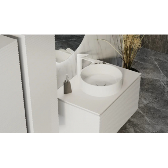 Тумба с раковиной JORNO Stone 80 белая