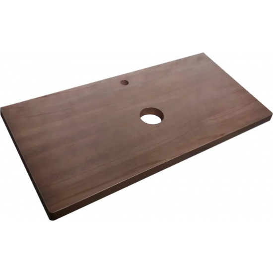 Тумба с раковиной JORNO Wood 100, серая, темная столешница