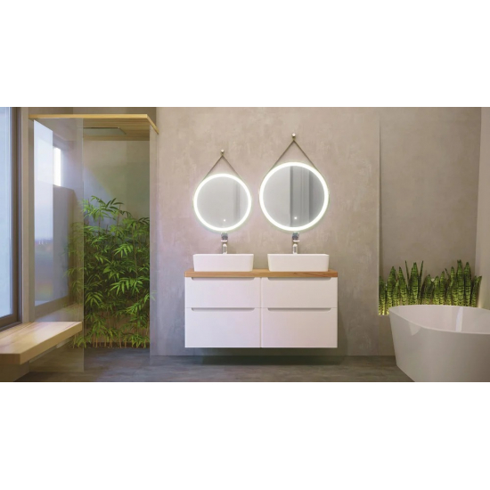 Тумба с раковиной JORNO Wood 120, белая