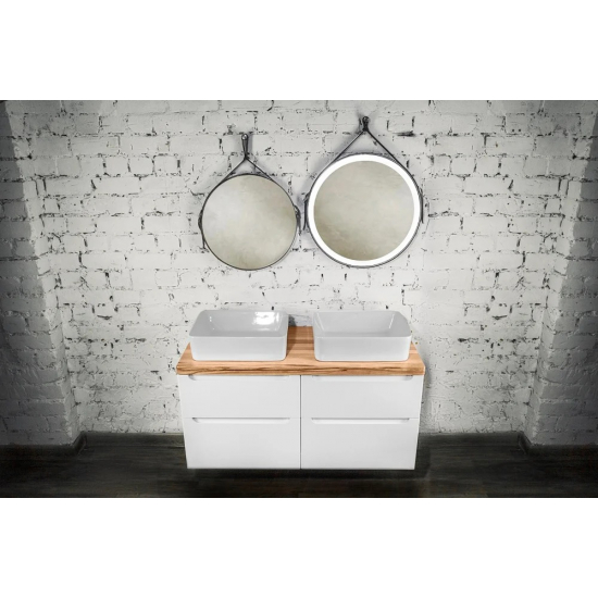 Тумба с раковиной JORNO Wood 120, белая