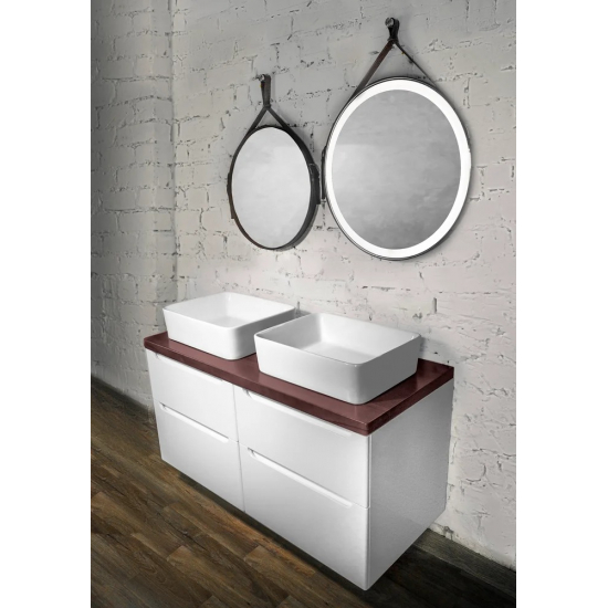 Тумба с раковиной JORNO Wood 120, белая