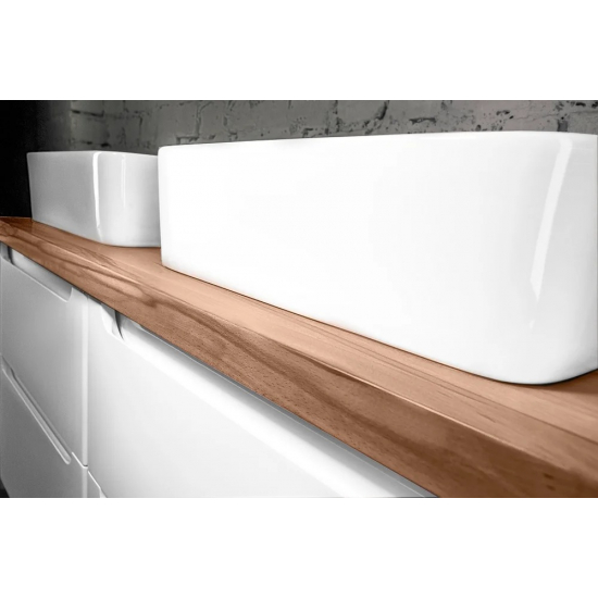 Тумба с раковиной JORNO Wood 120, белая