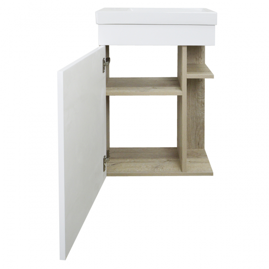 Тумба с раковиной LORANTO Стиль 40 подвесная, левая 