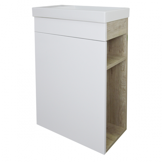 Тумба с раковиной LORANTO Стиль 40 подвесная, левая 