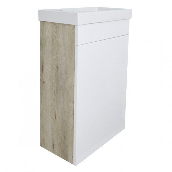 Тумба с раковиной LORANTO Стиль 40 подвесная, левая 