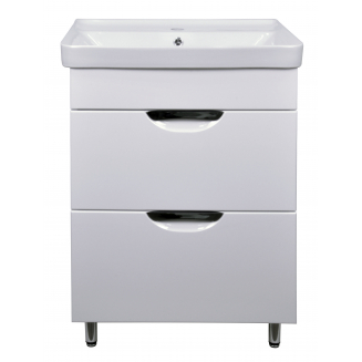 Тумба с раковиной LORANTO Стиль 60/2Н Соло 60 см напольная