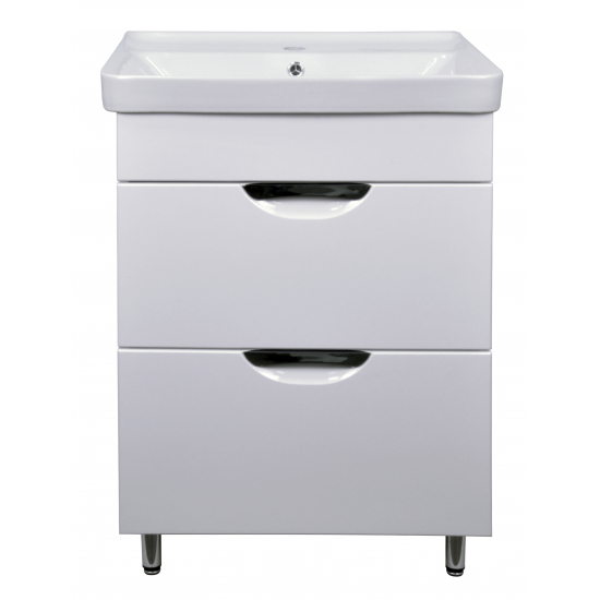 Тумба с раковиной LORANTO Стиль 60/2Н Соло 60 см напольная