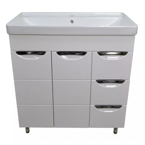 Тумба с раковиной LORANTO Стиль 80/3 Соло 80 см напольная