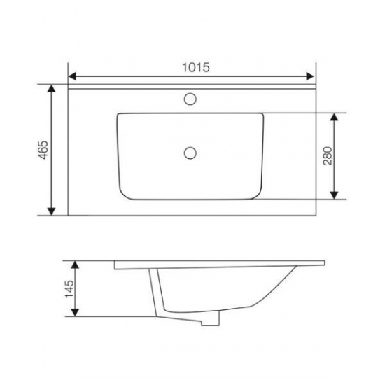 Тумба с раковиной MIRSANT Адель 100 напольная, раковина More 100 