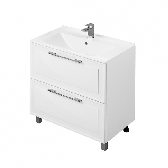 Тумба с раковиной MIRSANT Адель 80 напольная, раковина More 80