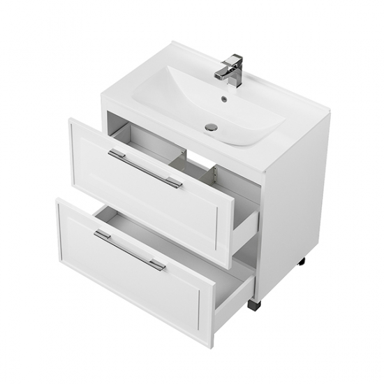 Тумба с раковиной MIRSANT Адель 80 напольная, раковина More 80