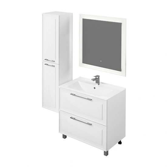 Тумба с раковиной MIRSANT Адель 80 напольная, раковина More 80