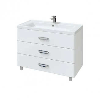 Тумба с раковиной MIRSANT Fuji 100 напольная, раковина Deep 100