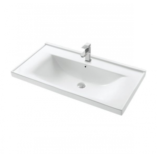 Тумба с раковиной MIRSANT Fuji 100 подвесная, раковина Deep 100