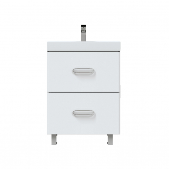 Тумба с раковиной MIRSANT Fuji 60/2 напольная, раковина Deep 60