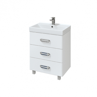 Тумба с раковиной MIRSANT Fuji 60 напольная, раковина Fest 60