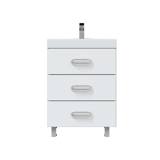 Тумба с раковиной MIRSANT Fuji 60 напольная, раковина Fest 60