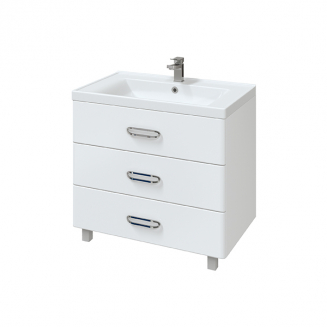 Тумба с раковиной MIRSANT Fuji 80 напольная, раковина Deep 80