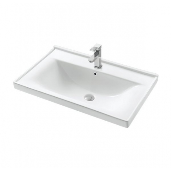 Тумба с раковиной MIRSANT Fuji 80 подвесная, раковина Deep 80