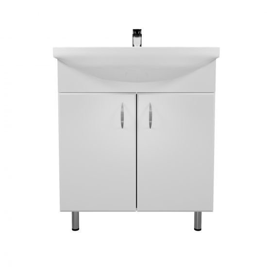 Тумба с раковиной MIRSANT Глория 70 напольная, раковина Балтика 70