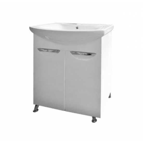 Тумба с раковиной MIRSANT Камилла 60/2 напольная, раковина Балтика 60