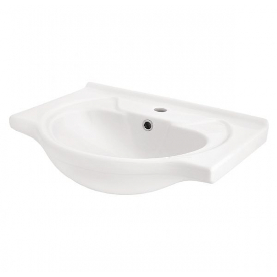 Тумба с раковиной MIRSANT Камилла 60 напольная, раковина Байкал 60