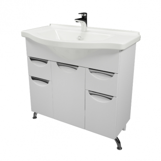 Тумба с раковиной MIRSANT Камилла 80 напольная, раковина Эльбрус 80