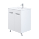 Тумба с раковиной MIRSANT Камилла Quadro 60 напольная, белая