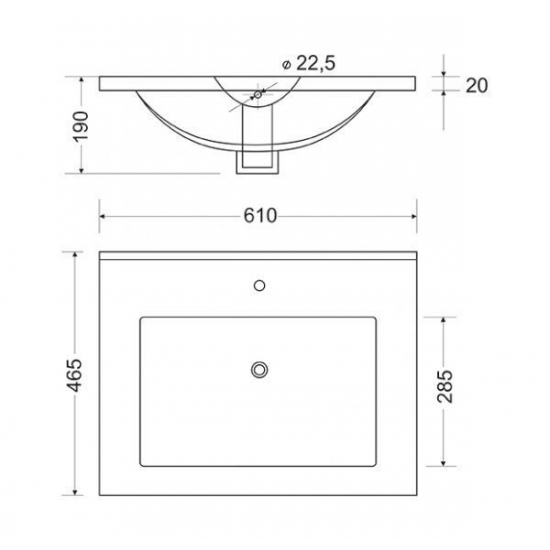 Тумба с раковиной MIRSANT Камилла Quadro 60 напольная, белая