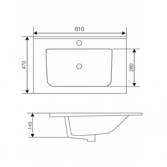 Тумба с раковиной MIRSANT Komfort 80 универсальная, раковина More 80