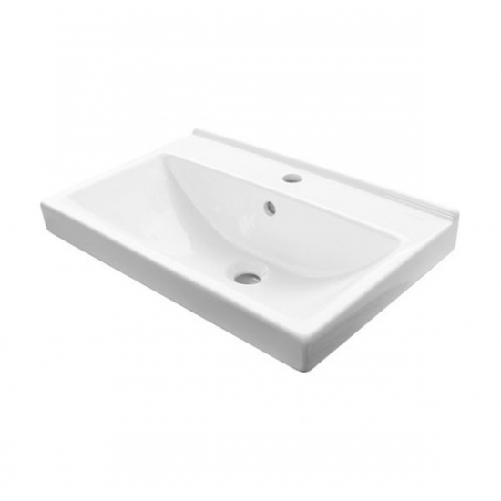 Тумба с раковиной MIRSANT Мальта 60 подвесная, белый дуб 