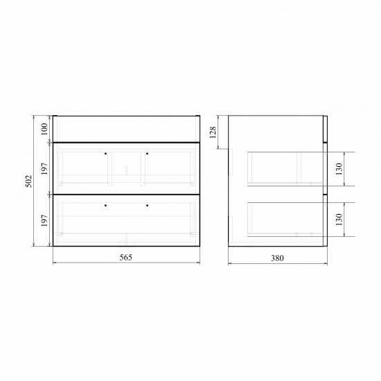Тумба с раковиной MIRSANT Мальта 60 подвесная, белый дуб 