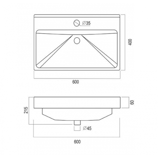 Тумба с раковиной MIRSANT Мальта 60 подвесная, белый дуб 