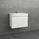 Тумба с раковиной MIRSANT Next 100/1 подвесная,  2 двери, 2 ящика