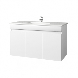 Тумба с раковиной MIRSANT Next 100  подвесная, 3 двери