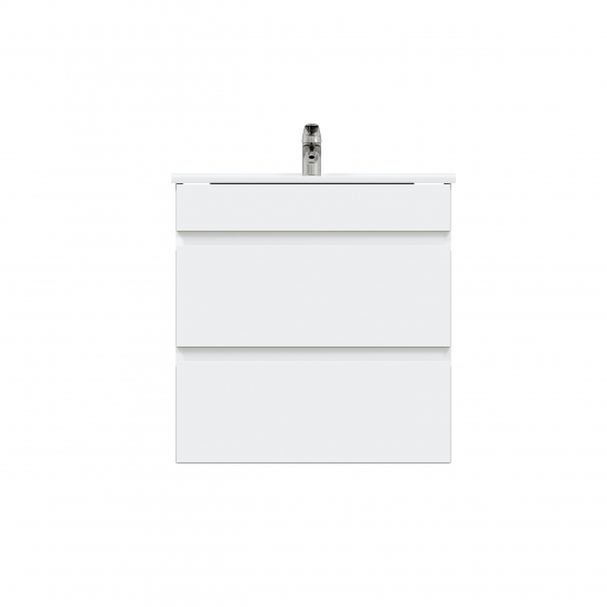 Тумба с раковиной MIRSANT Next 60/2 подвесная, 2 ящика, раковина Next 60