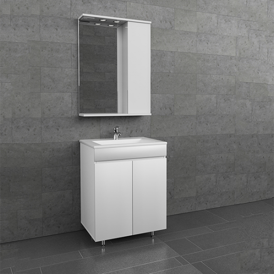 Тумба с раковиной MIRSANT Next 60 напольная, раковина Next 60