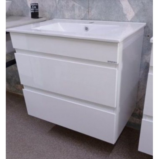 Тумба с раковиной MIRSANT Next 70/2 подвесная, 2 ящика, раковина Next 70