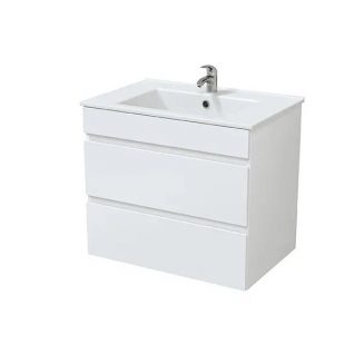 Тумба с раковиной MIRSANT Next 70/2 подвесная, 2 ящика, раковина Next 70
