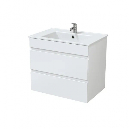 Тумба с раковиной MIRSANT Next 70/2 подвесная, 2 ящика, раковина Next 70