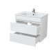Тумба с раковиной MIRSANT Next 70/2 подвесная, 2 ящика, раковина Next 70