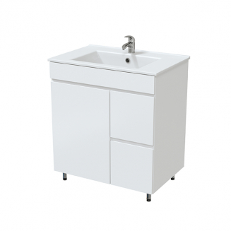 Тумба с раковиной MIRSANT Next 70 напольная, 1 дверь 2 ящика, раковина Next 70